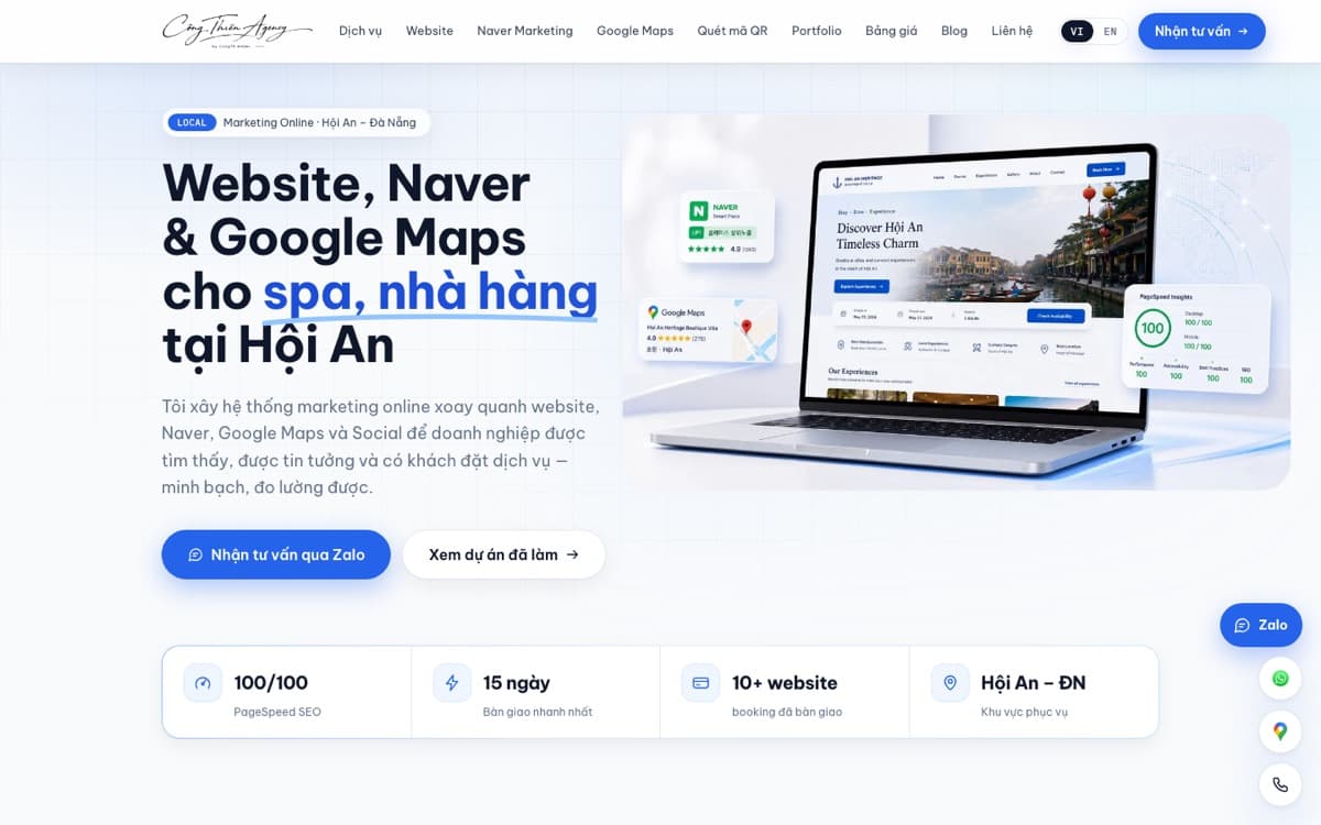 Website Công Thiên Agency — Agency marketing