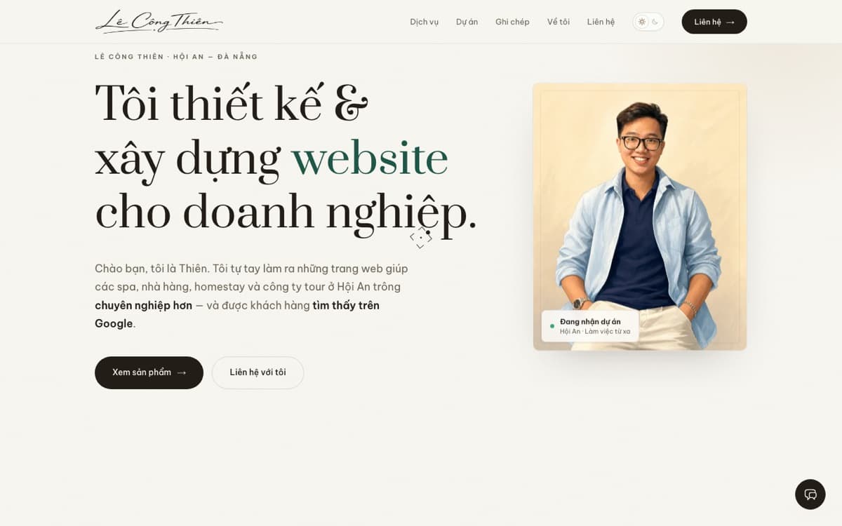 Website Lê Công Thiên — Portfolio cá nhân