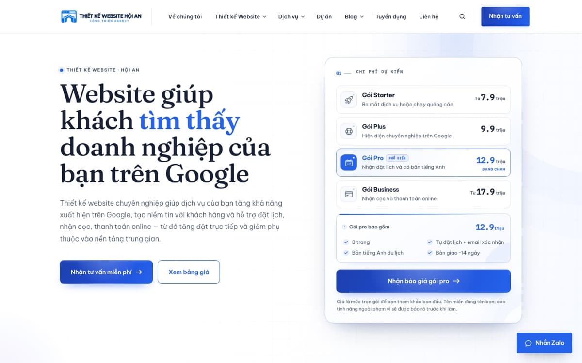Website Thiết Kế Website Hội An — Dịch vụ thiết kế web